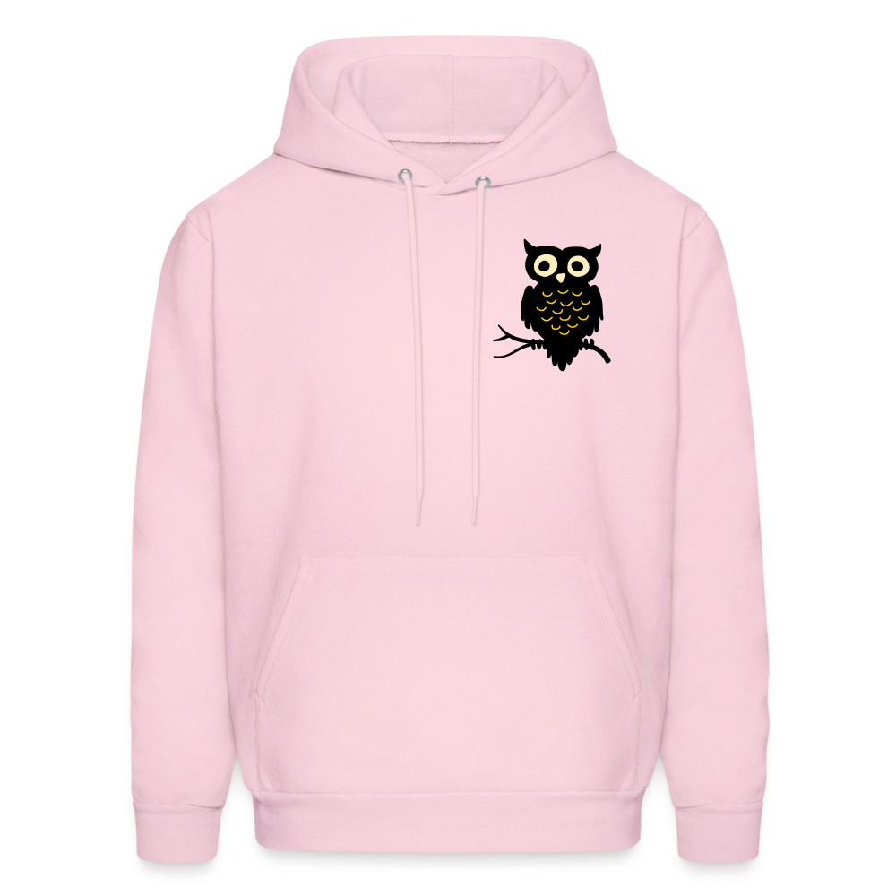 Men's Hoodie "Owl" - pale pink