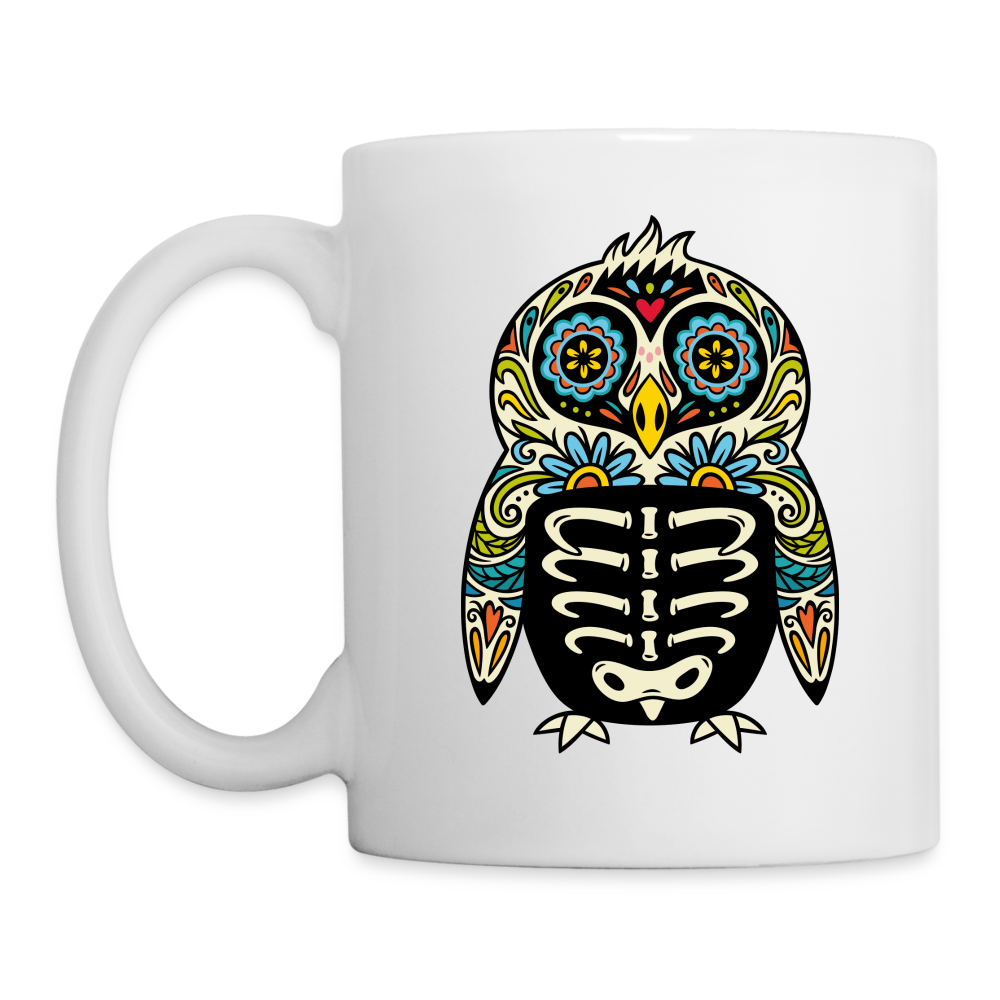 Coffee/Tea Mug "Colorful Owl" - white