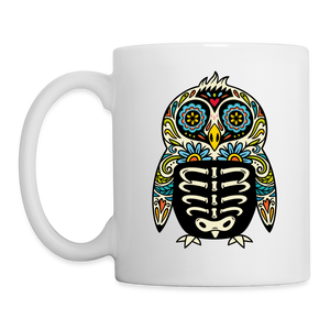 Coffee/Tea Mug "Colorful Owl" - white