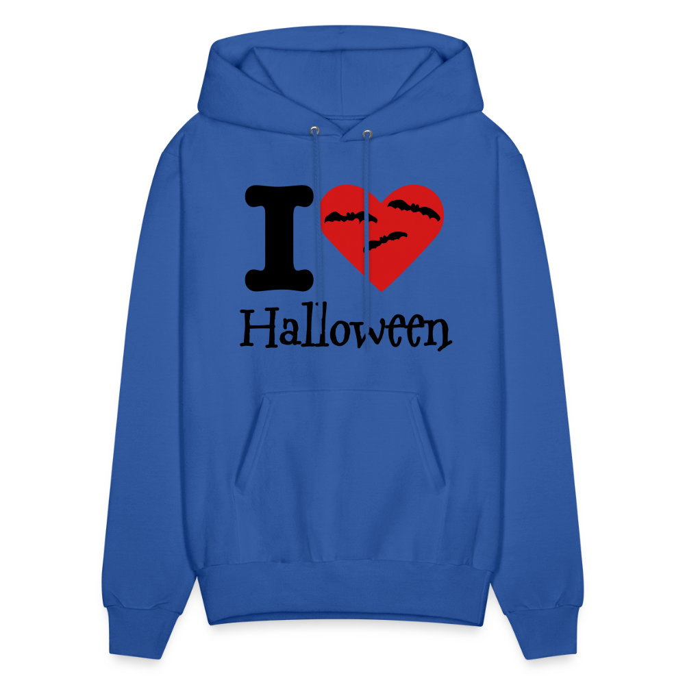 Men's Hanes Hoodie "I Love Halloween" - royal blue