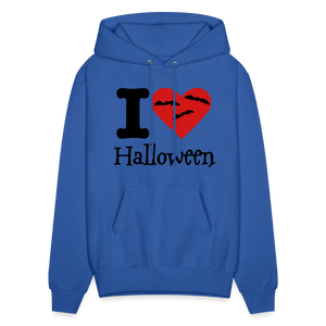 Men's Hanes Hoodie "I Love Halloween" - royal blue