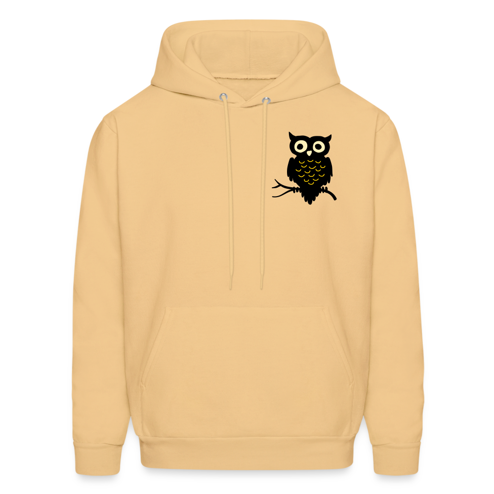 Men's Hoodie "Owl" - light yellow