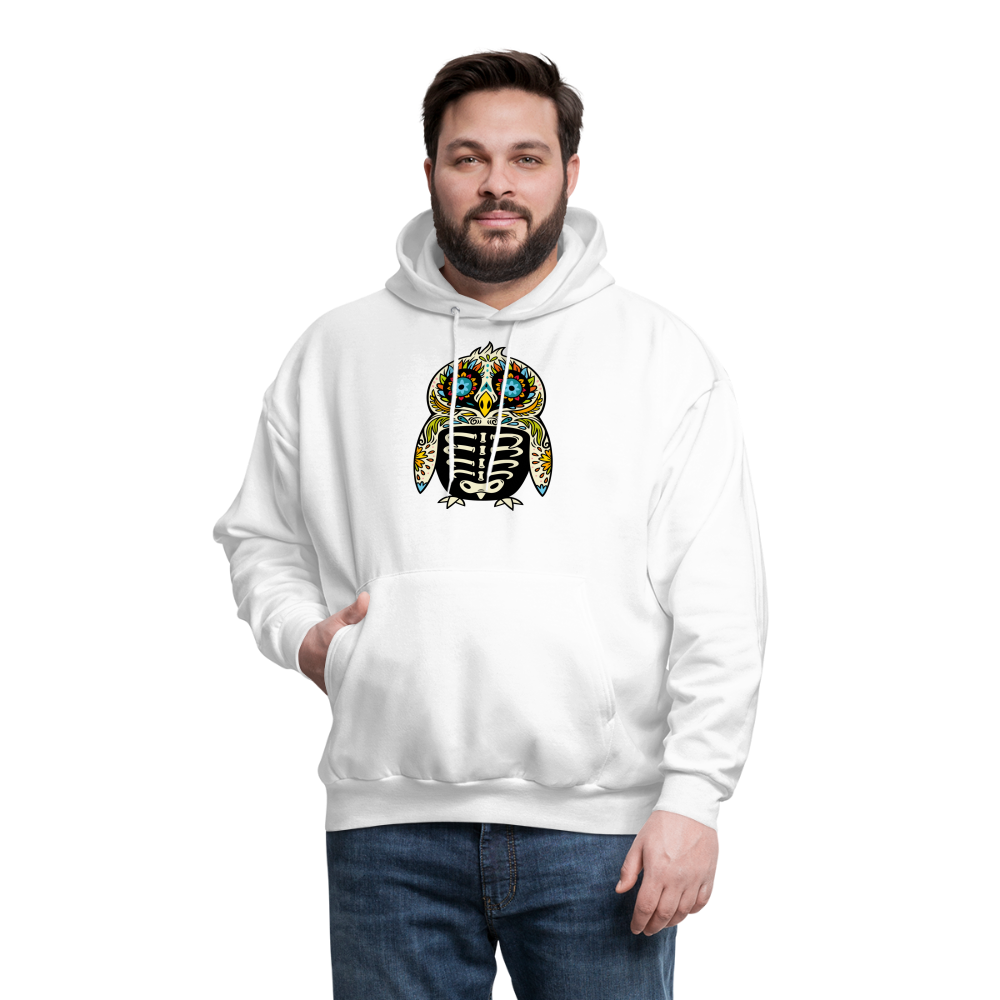 Men's Hoodie "Colorful Owl Blue Eyes" - white