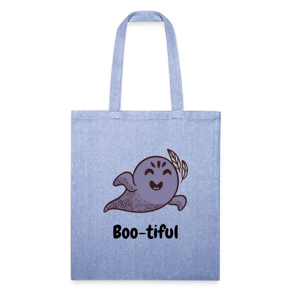 Recycled Tote Bag "Boo-tiful" - light Denim