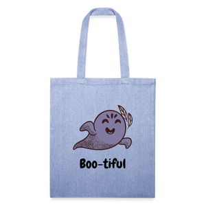 Recycled Tote Bag "Boo-tiful" - light Denim