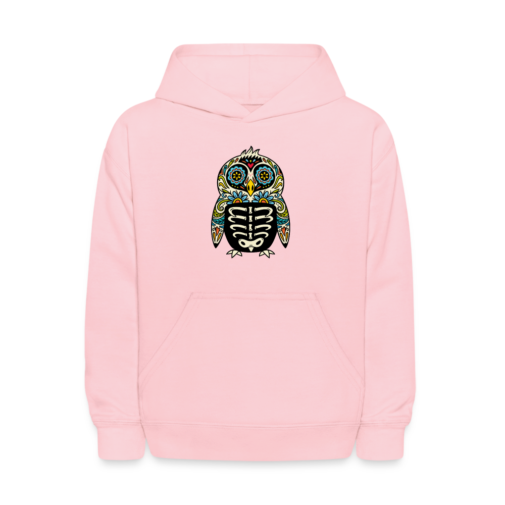 Kids' Hoodie "Colorful Owl" - pink