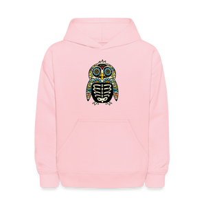 Kids' Hoodie "Colorful Owl" - pink