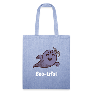 Recycled Tote Bag "Boo-tiful" - light Denim