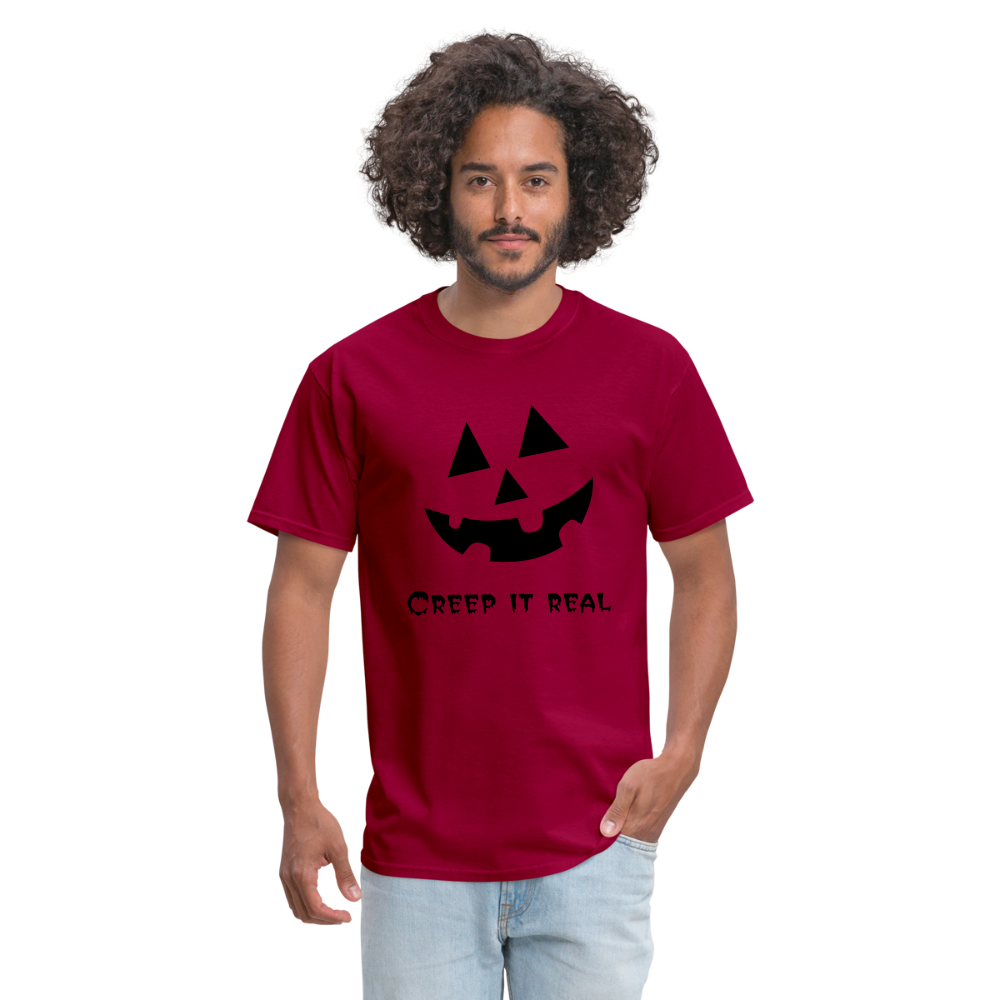 Unisex Classic T-Shirt "Jack-o'-lantern" 🎃 - dark red