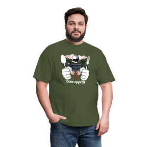 Unisex Classic T-Shirt " Bone appétit" - military green