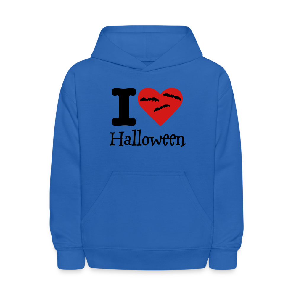 Kids' Hoodie "I Love Halloween" - royal blue