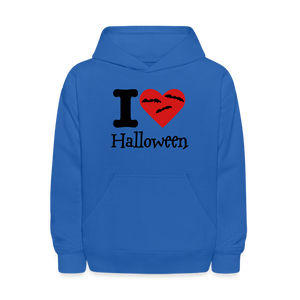 Kids' Hoodie "I Love Halloween" - royal blue