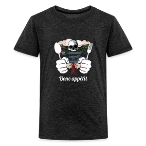 Kids' Premium T-Shirt "Bone appétit" - charcoal grey