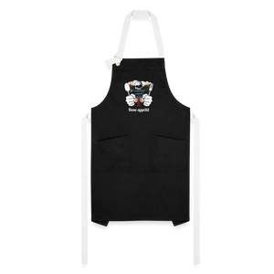 Artisan Apron "Bone appétit" - black/white