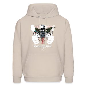 Men's Hanes Hoodie "Bone appétit" - Sand