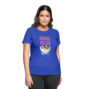 Women's T-Shirt "Cereal Killer" - royal blue