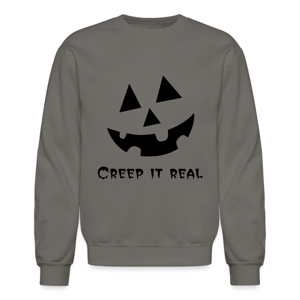 Crewneck Sweatshirt "Jack-o'-lantern" 🎃 - asphalt gray