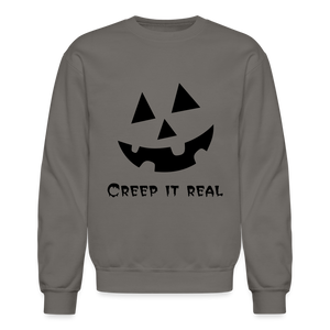 Crewneck Sweatshirt "Jack-o'-lantern" 🎃 - asphalt gray