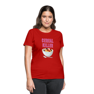 Women's T-Shirt "Cereal Killer" - red