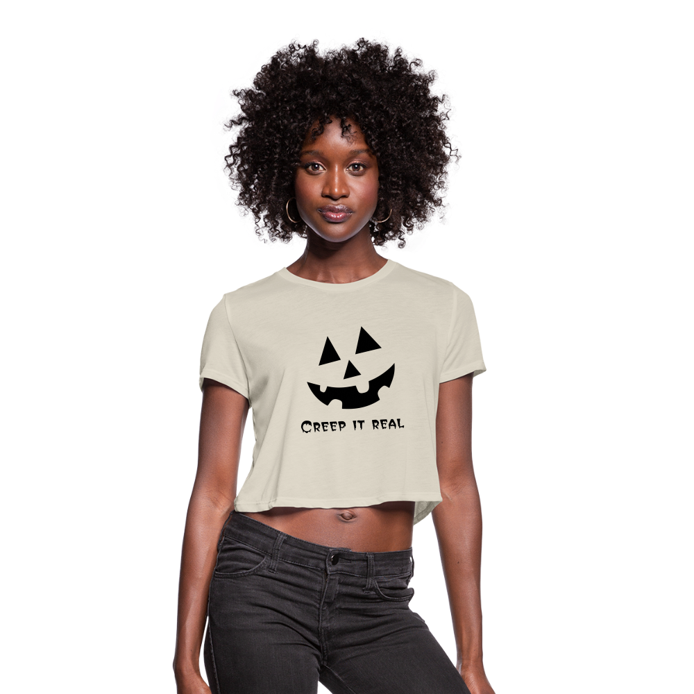 Women's Cropped T-Shirt "Jack-o'-lantern" 🎃 - dust