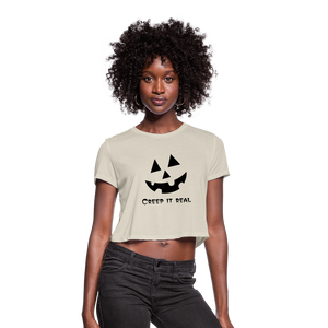 Women's Cropped T-Shirt "Jack-o'-lantern" 🎃 - dust