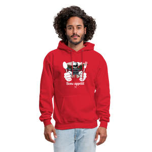 Men's Hanes Hoodie "Bone appétit" - red