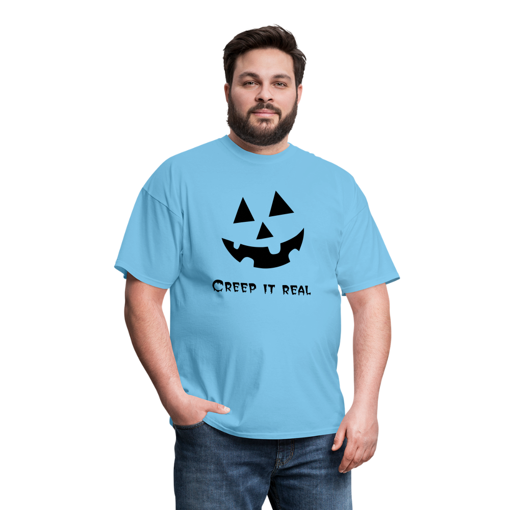 Unisex Classic T-Shirt "Jack-o'-lantern" 🎃 - aquatic blue