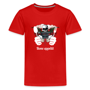 Kids' Premium T-Shirt "Bone appétit" - red