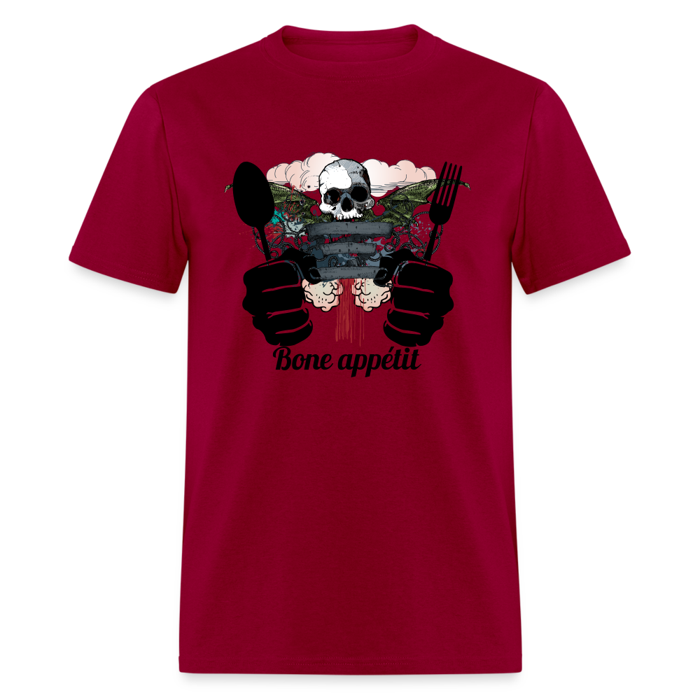 Unisex Classic T-Shirt "Bone appétit" - dark red