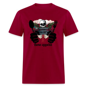 Unisex Classic T-Shirt "Bone appétit" - dark red