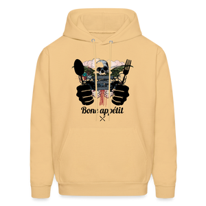 Men's Hanes Hoodie "Bone appétit" - light yellow