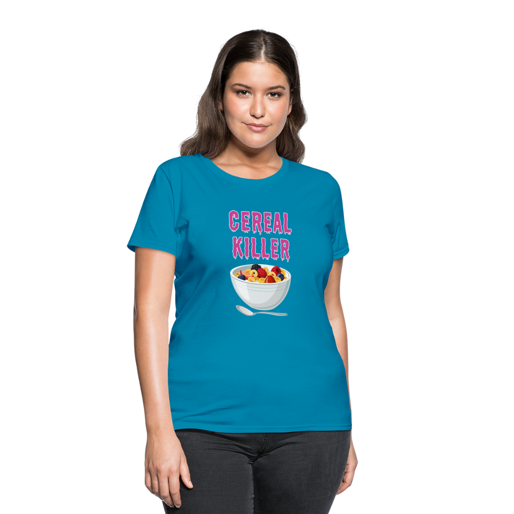 Women's T-Shirt "Cereal Killer" - turquoise