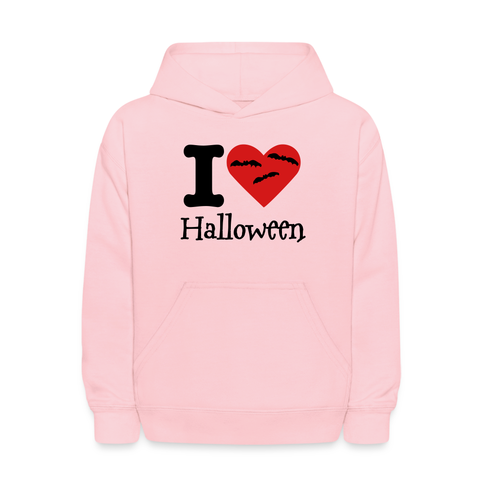 Kids' Hoodie "I Love Halloween" - pink