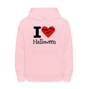 Kids' Hoodie "I Love Halloween" - pink