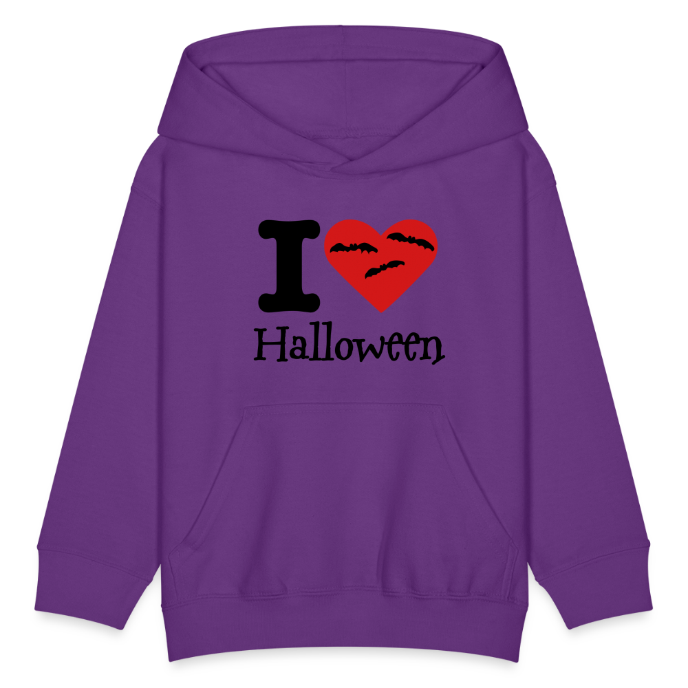 Kids' Hoodie "I Love Halloween" - purple