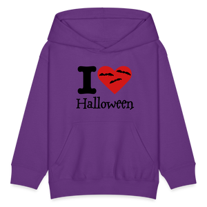 Kids' Hoodie "I Love Halloween" - purple