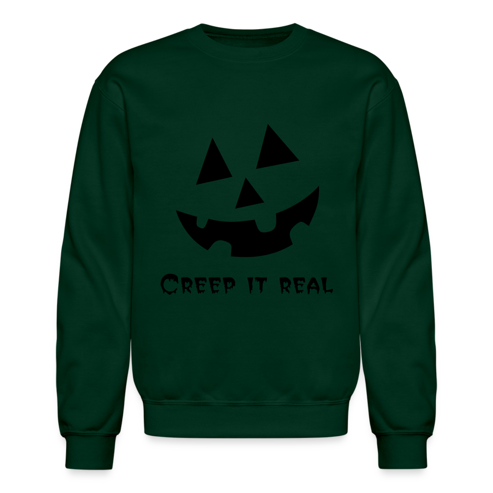 Crewneck Sweatshirt "Jack-o'-lantern" 🎃 - forest green