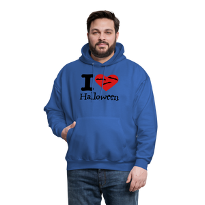 Men's Hanes Hoodie "I Love Halloween" - royal blue