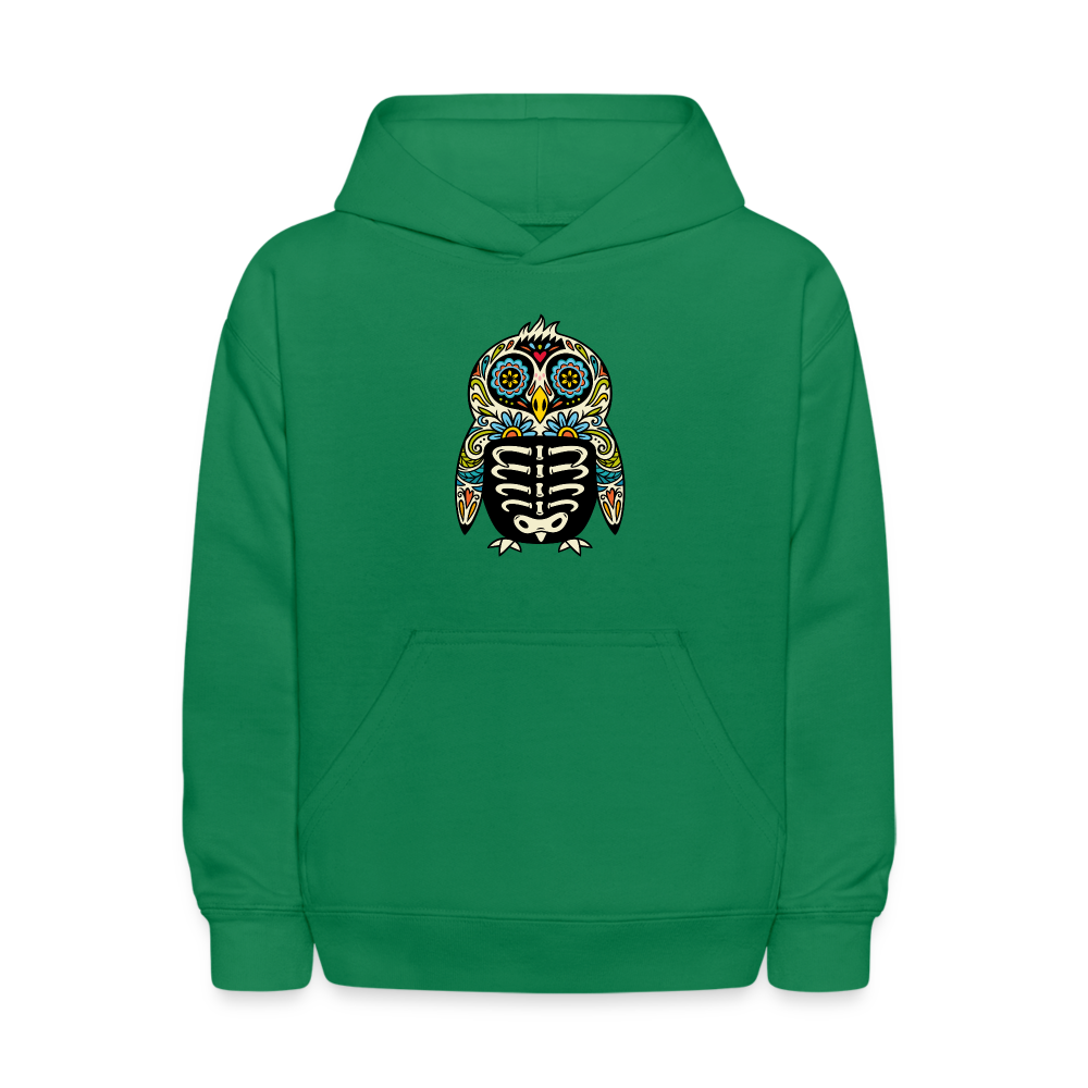 Kids' Hoodie "Colorful Owl" - kelly green