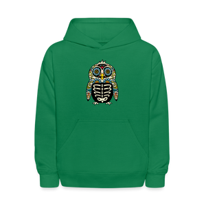 Kids' Hoodie "Colorful Owl" - kelly green