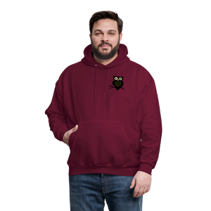 Men's Hoodie "Owl" - burgundy