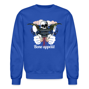 Crewneck Sweatshirt "Bone appétit" - royal blue