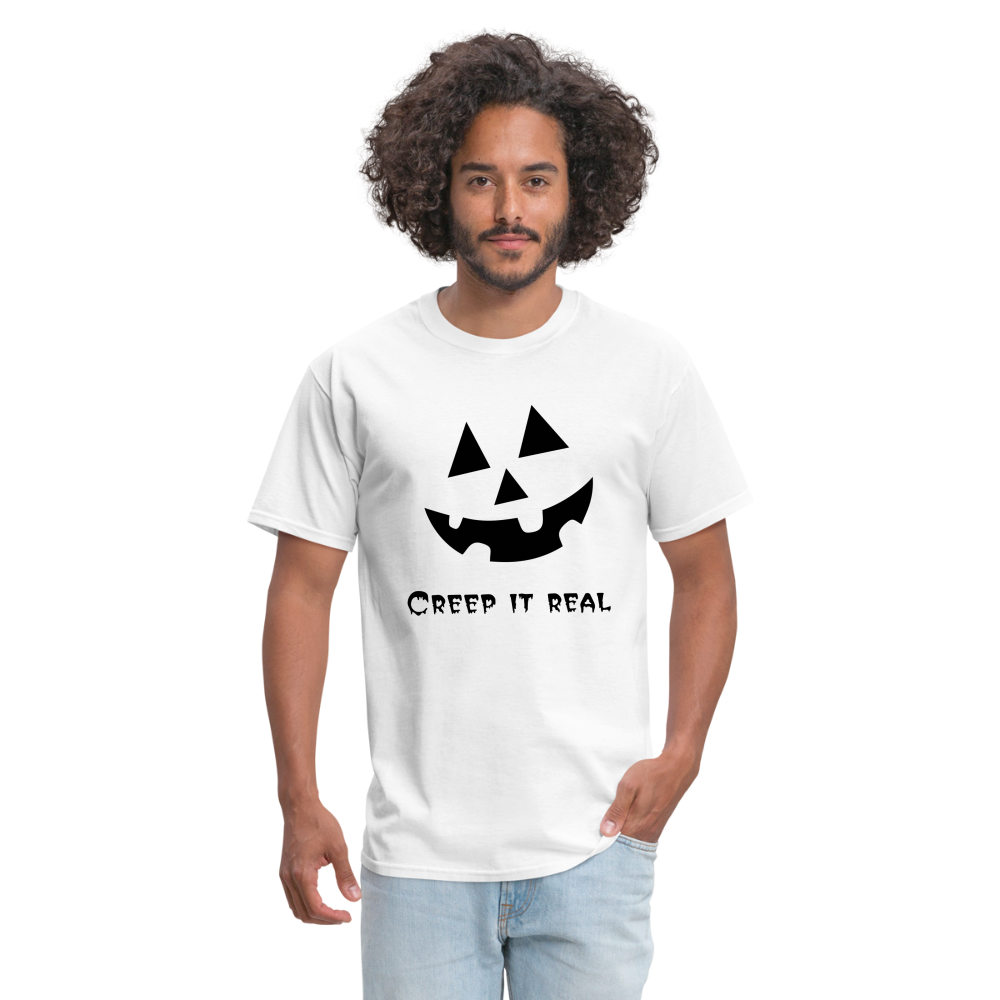 Unisex Classic T-Shirt "Jack-o'-lantern" 🎃 - white