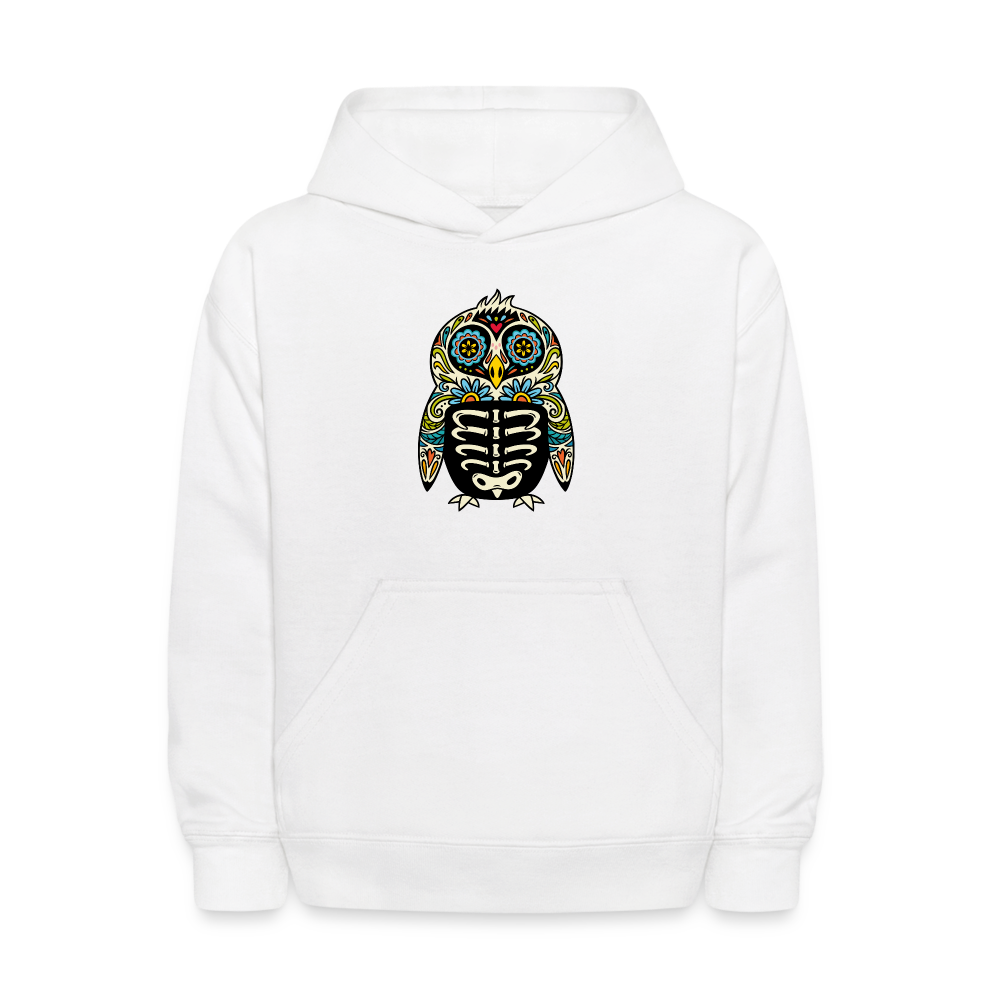 Kids' Hoodie "Colorful Owl" - white