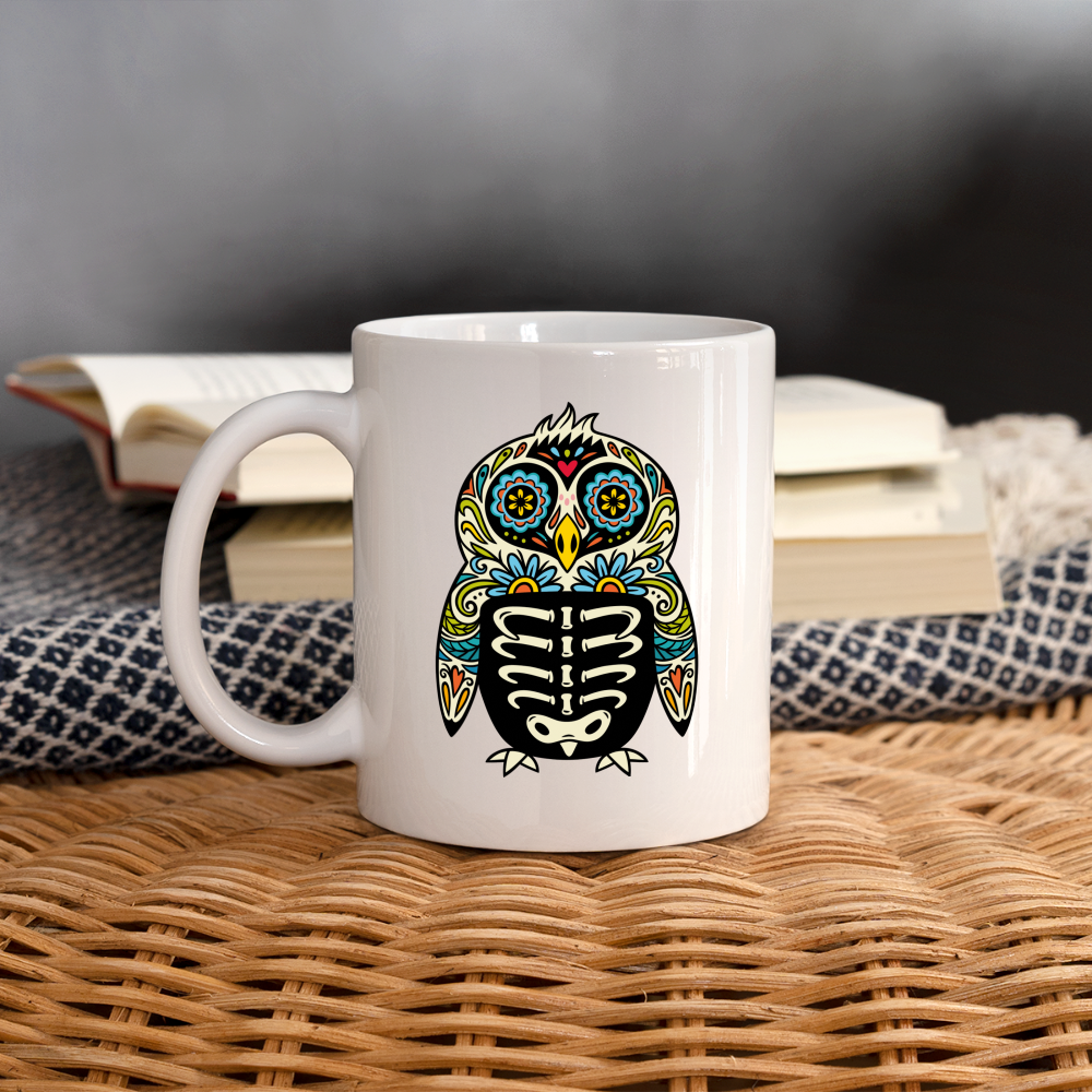 Coffee/Tea Mug "Colorful Owl" - white