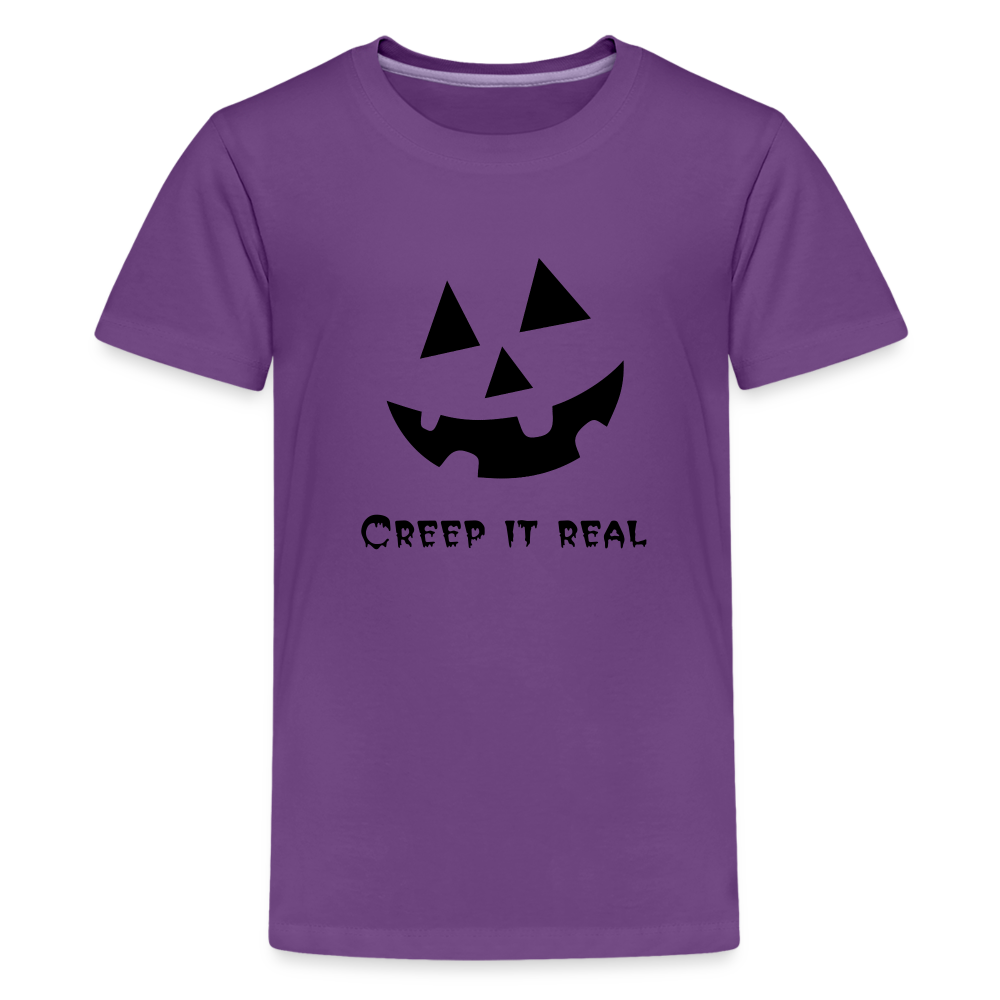 Kids' Premium T-Shirt "Jack-o'-lantern" 🎃 - purple