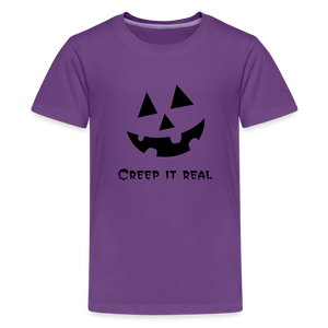 Kids' Premium T-Shirt "Jack-o'-lantern" 🎃 - purple