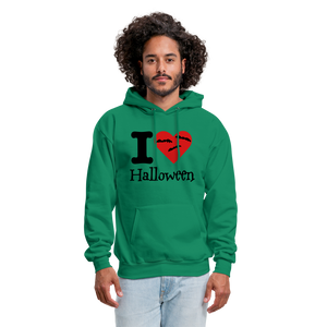 Men's Hanes Hoodie "I Love Halloween" - kelly green