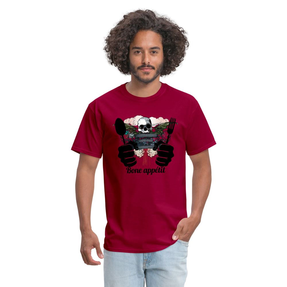 Unisex Classic T-Shirt "Bone appétit" - dark red