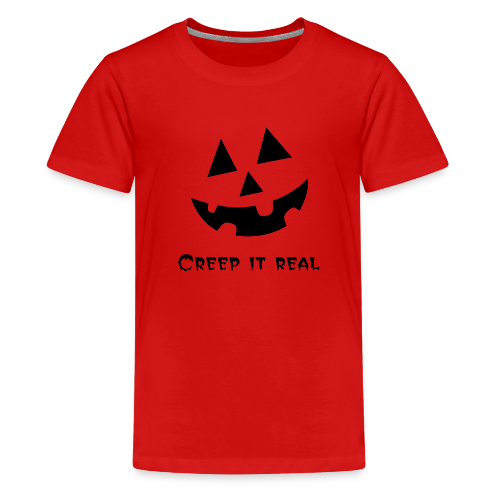 Kids' Premium T-Shirt "Jack-o'-lantern" 🎃 - red